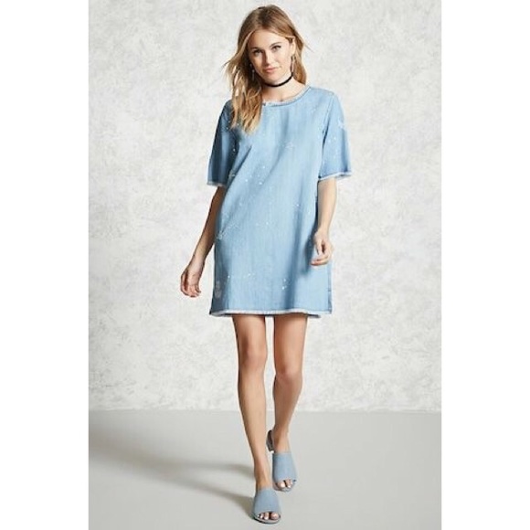 Denim Shift Dress Size S - Picture 7 of 7